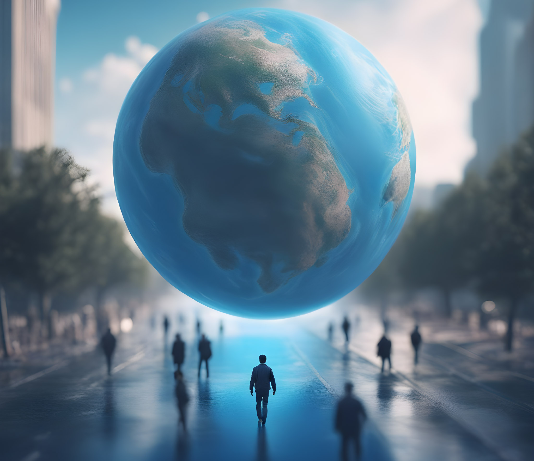 Image describing a better world with Blue Earth Project